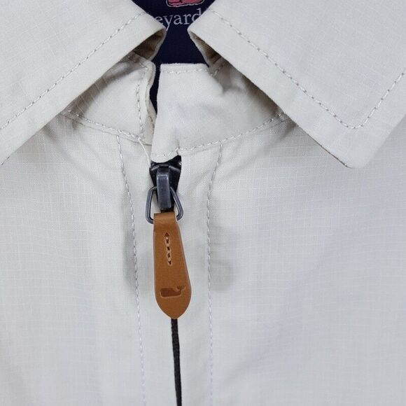 VINEYARD VINES Jacket Mens Large Stone Heritage Harrington Waxed Cotton $218 - Picture 4 of 10